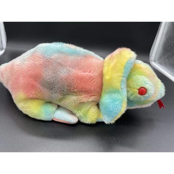 Vintage TY Beanie Buddy Rainbow Chameleon 1999 TY Original New W/ Tag Tie Dye! - Picture 3 of 5